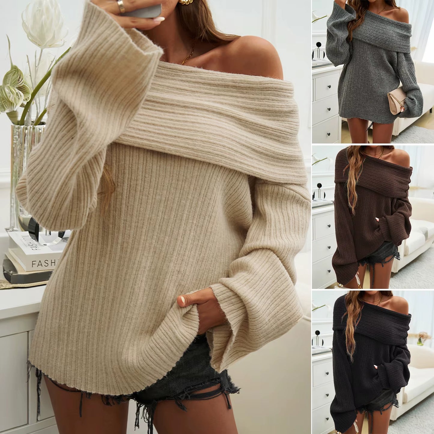 Amira Off-Shoulder Sweater